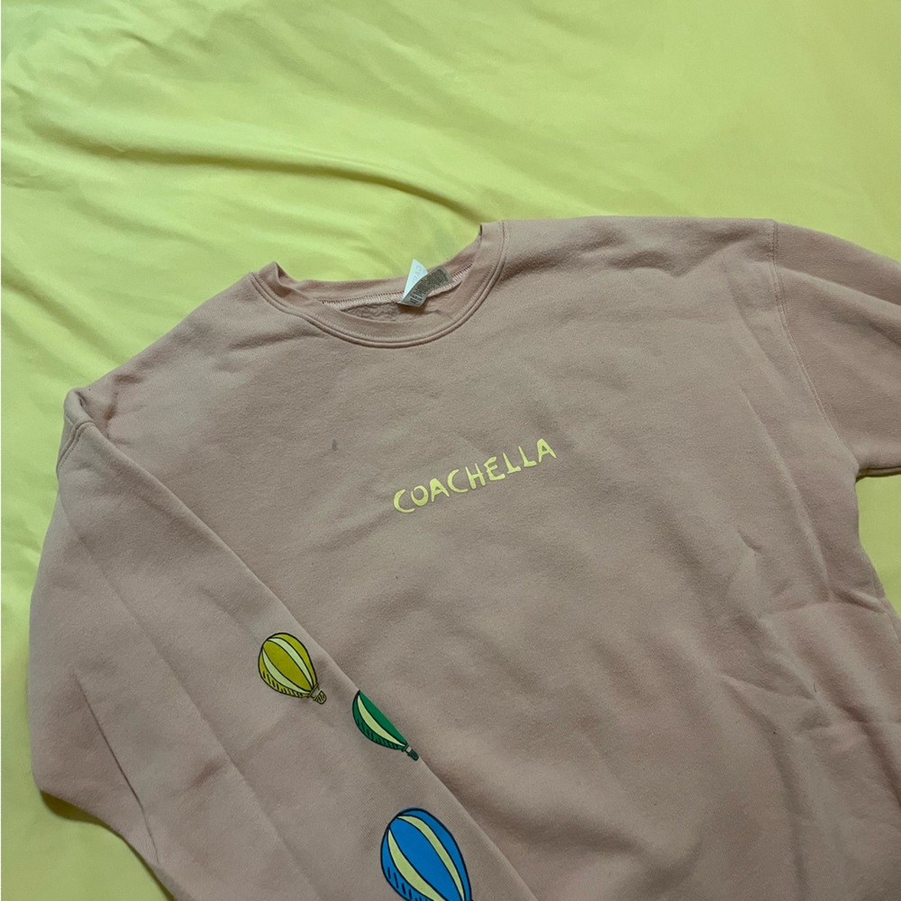 Pink Coachella crewneck